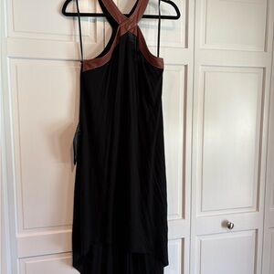 BCBGMaxAzria Black and Brown Backless Dress